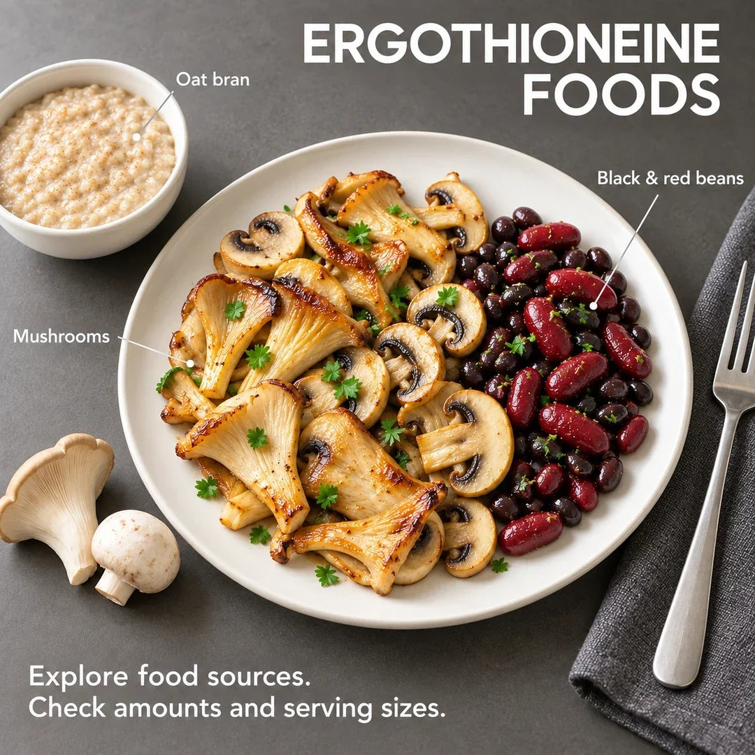 Ergothioneine Foods: Sources, Intake and Supplement Labels