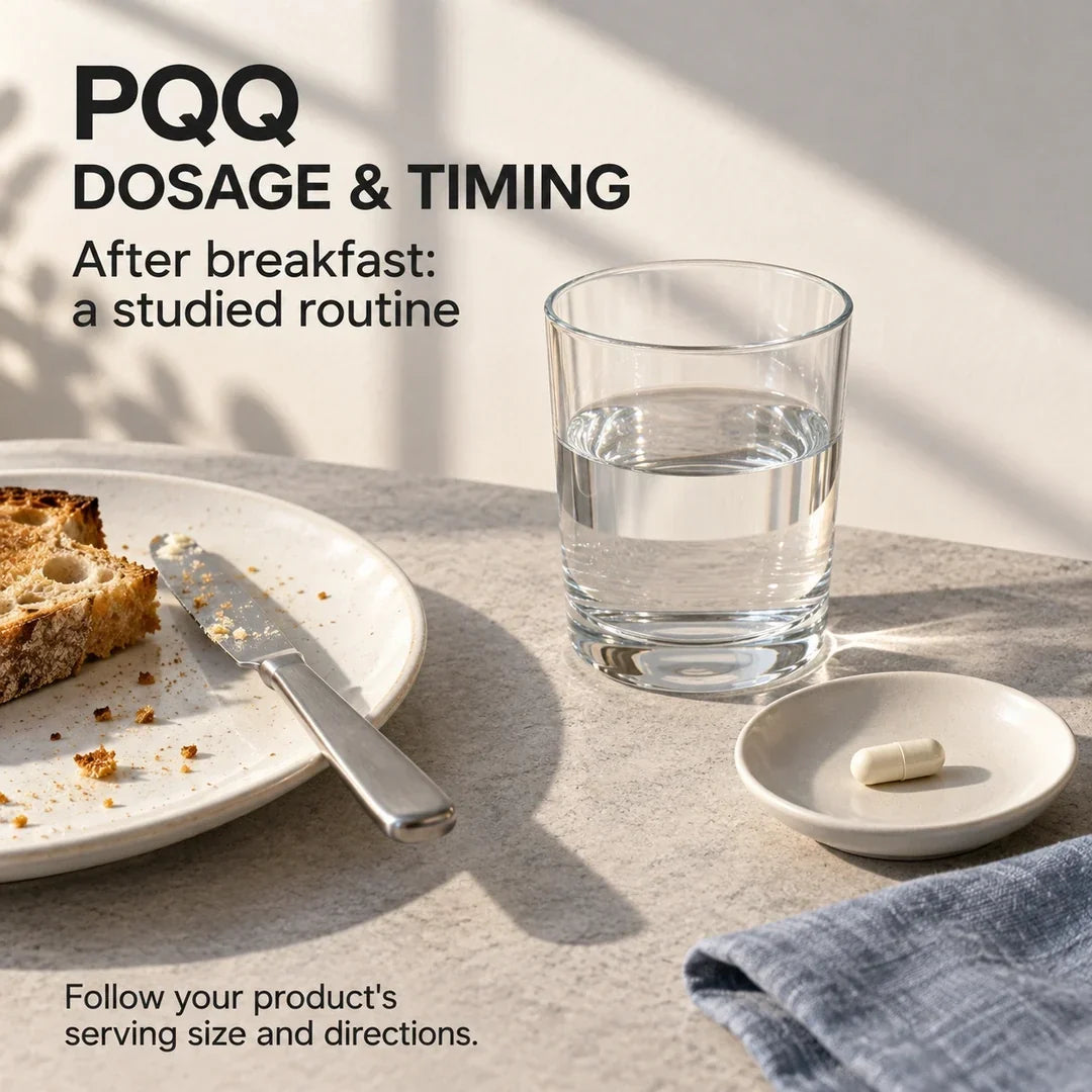 PQQ Dosage and Timing: Morning or Night, With or Without Food? NyxSeren